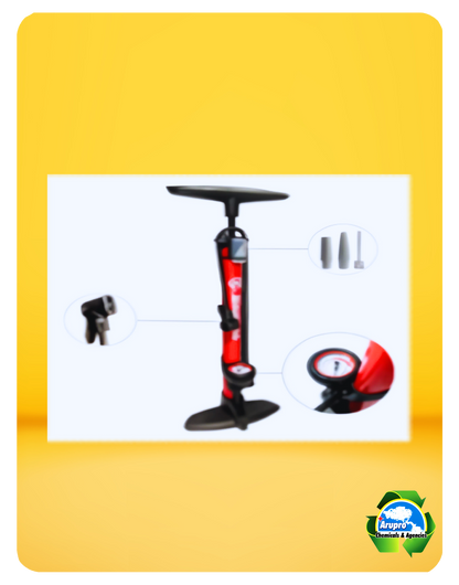 ARUPRO - STANDING AIR PUMP WITH PRESSURE GAUGE (160PSI)